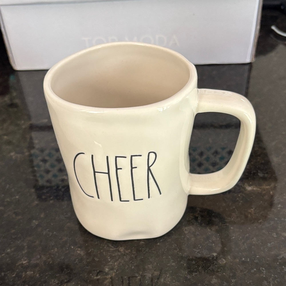 Rae Dunn Cheer Mug in Cream